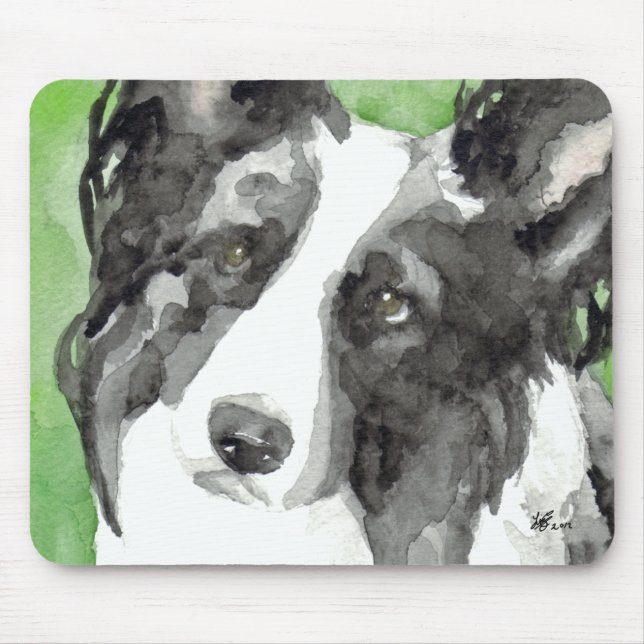 Mousepad Border Collie Aquarela (Frente)
