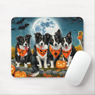 Mousepad Border Collie Halloween Assustador