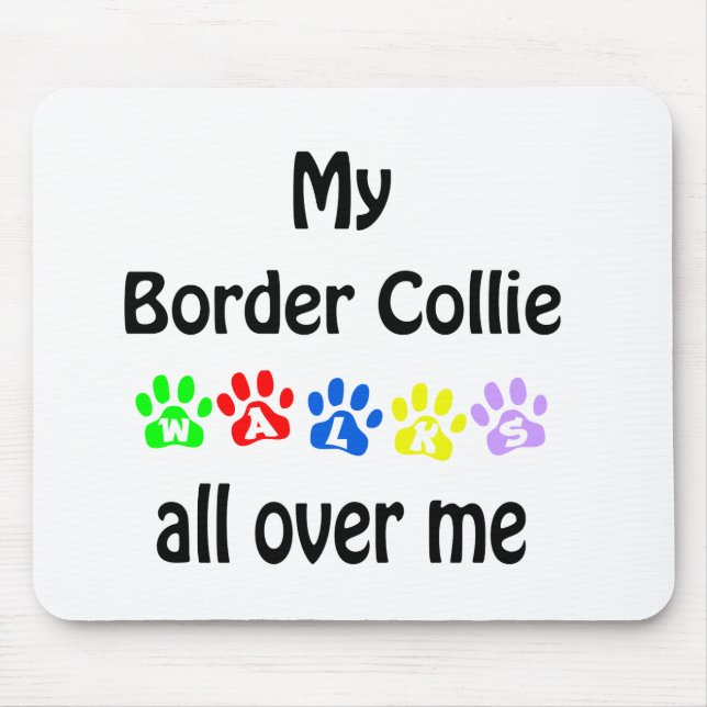 Mousepad Border Collie Walks Design (Frente)