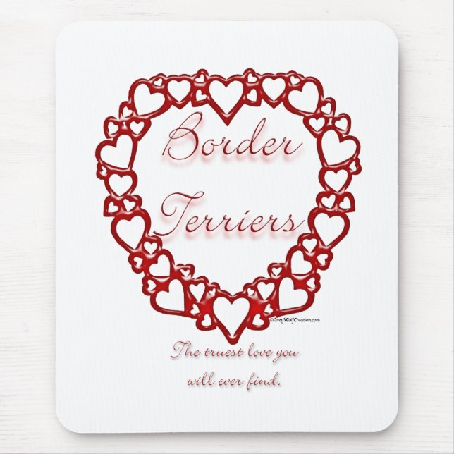 Mousepad Border Terrier True Love (Frente)