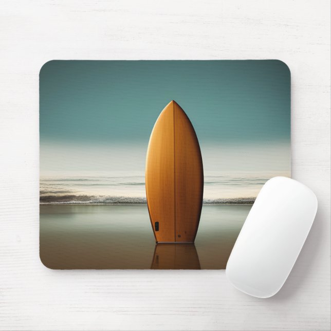Mousepad Bordo De Madeira Em Areia Molhada (Com mouse)
