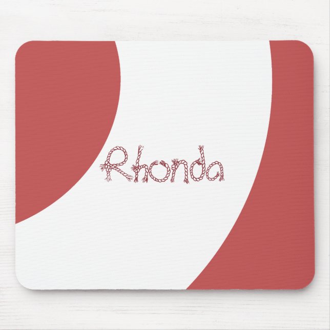 Mousepad Borgonha e Branco (Frente)
