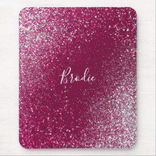 Mousepad Borgonha e relva prateada