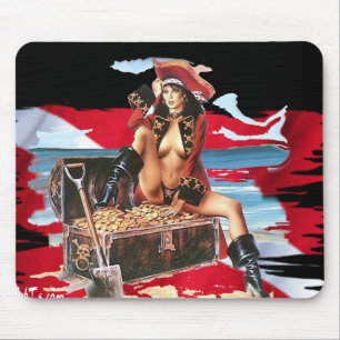 Mousepad Borrachos quentes do mergulho no biquini