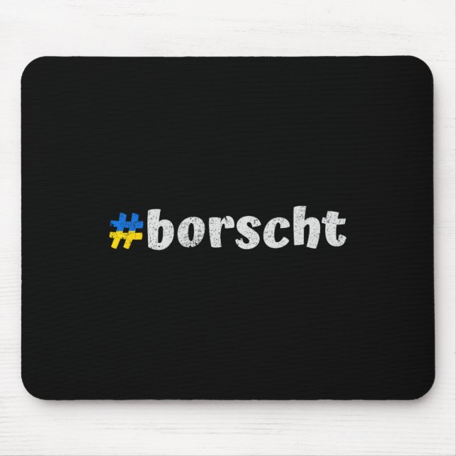 Mousepad Borsch Ucraniano Engraçado Comida Tradicional Ucrâ (Frente)
