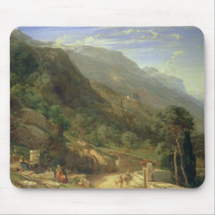 Mousepad Bosques verde-oliva em Varenna, lago Como, Italia,