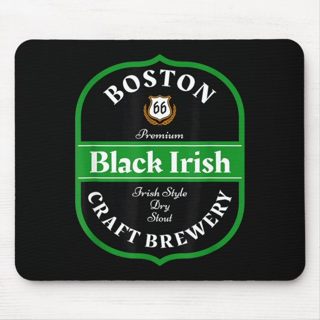 Mousepad Boston Craft Brewery Boston Black Irish Stout Nove (Frente)