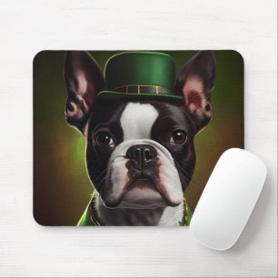 Mousepad Boston Terrier cão na Rua.