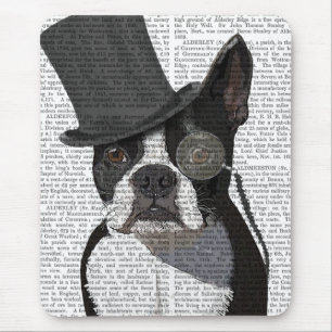 Mousepad Boston Terrier, Formal Hound e Chapéu