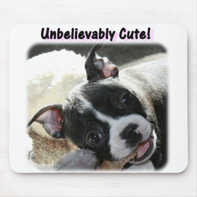 Mousepad Boston Terrier:  Inacreditàvel bonito! (Frente)