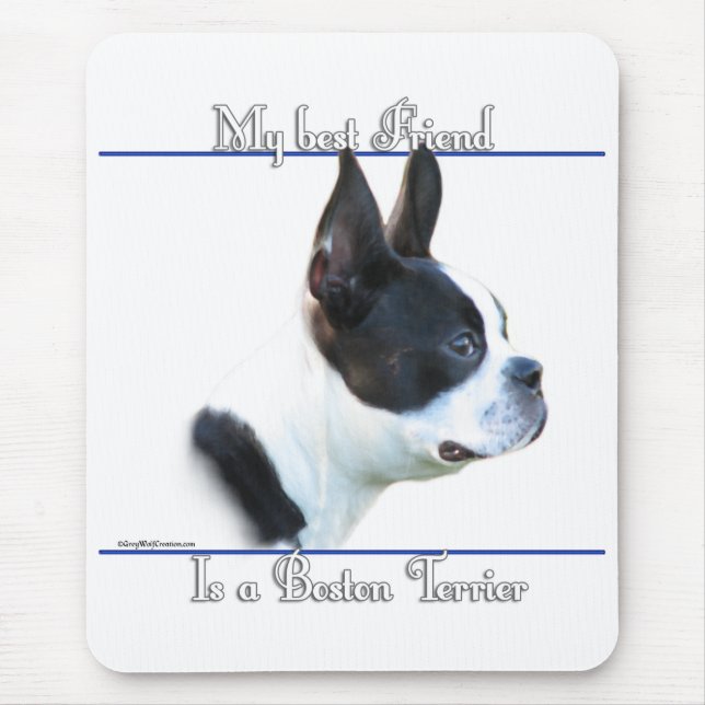 Mousepad Boston Terrier Melhor Amigo 2 (Frente)
