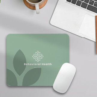 Mousepad Botanical Green Counselor Behavioral Health Logo 