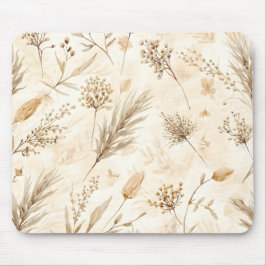 Mousepad Botânico Flor Seca Bege