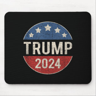 Mousepad Botão da Campanha Retroativa Trump 2024 Re-Eleve P