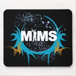 Mousepad Botão de MIMS - logotipo de MIMS quadro -