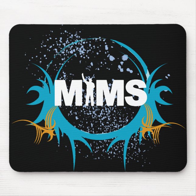 Mousepad Botão de MIMS - logotipo de MIMS quadro - (Frente)