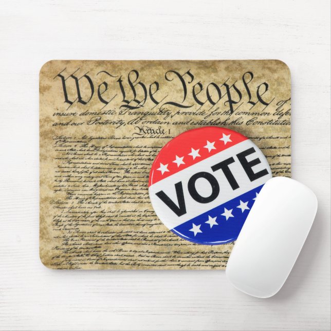 Mousepad Botão de Voto na Constituição dos EUA (Com mouse)