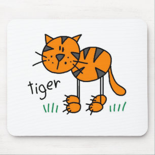 Mousepad Botão do Mouse Tiger Stick