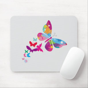 Mousepad botão do rato borboleta