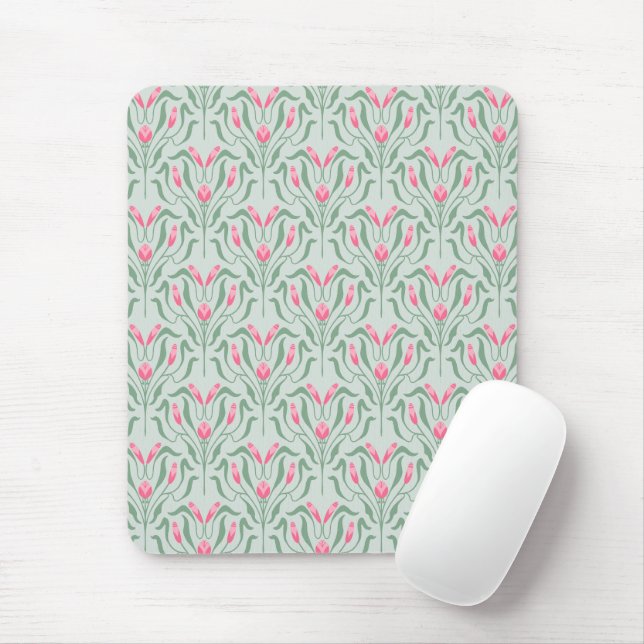 Mousepad Botão Rosa Fluido  (Com mouse)