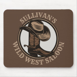 Mousepad Botas de cowboy ocidentais e selvagens personaliza