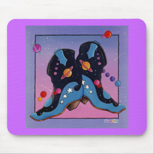 Mousepad - botas de vaqueiro da meia-noite