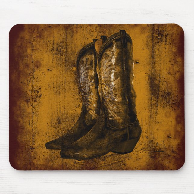 Mousepad Botas de vaqueiro ocidentais do desgaste do KRW (Frente)