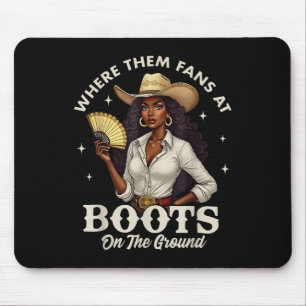 Mousepad Botas No Chão Juneteenth Cowgirl Onde Eles