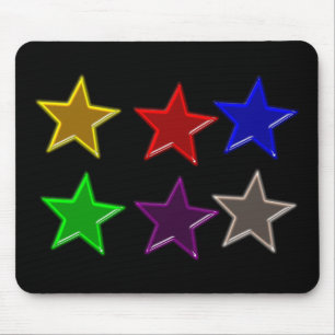 Mousepad Botões coloridos de estrelas