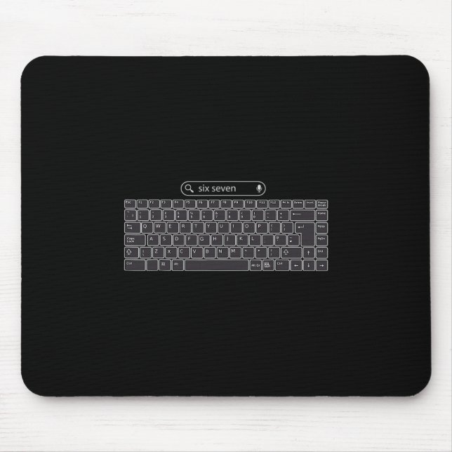 Mousepad Botões de Teclado de Meme Divertido 67  (Frente)