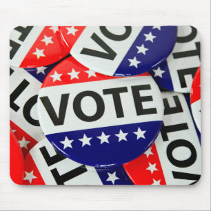 Mousepad Botões de votação americanos