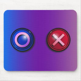 Mousepad Botões de Votação Azul Vermelho Gradiente Mouse Pa