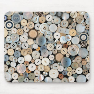 Mousepad - Botões - lotes Sewing dos botões brancos