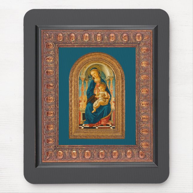 Mousepad Botticelli (1445-1510) Madonna & Criança Enthroned (Frente)