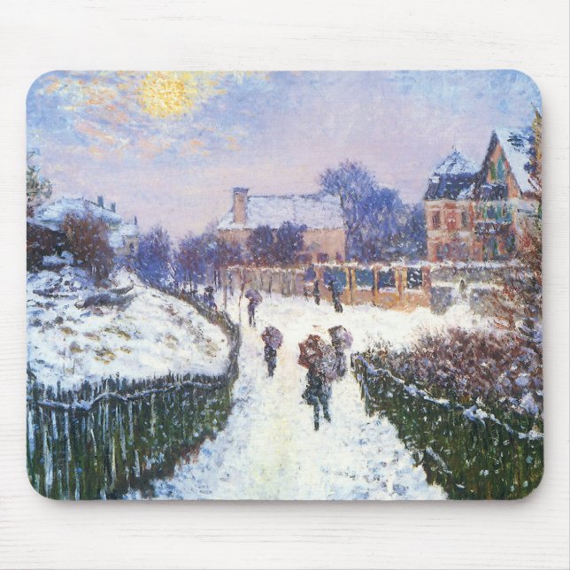 Mousepad Boulevard Santo Denis Argenteuil por Claude Monet (Frente)