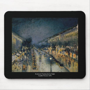 Mousepad Boulevarde Montmartre à noite - Camille Pissarro