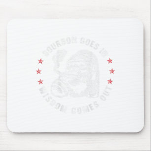 Mousepad Bourbon entra na sabedoria sai macaco uísque (o