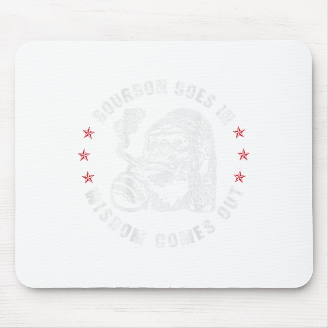 Mousepad Bourbon entra na sabedoria sai macaco uísque (o (Frente)