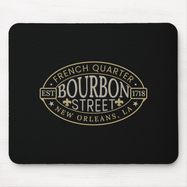 Mousepad Bourbon Street New Orleans French Quarter Louisian (Frente)