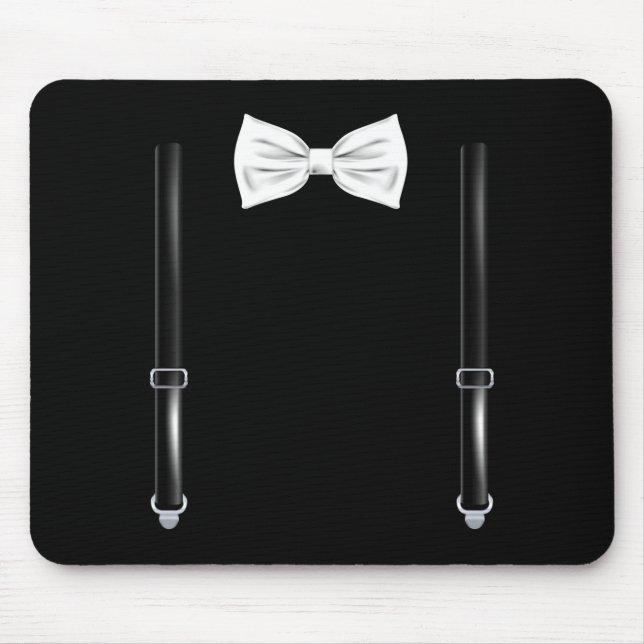 Mousepad Bow Tie With Suspenders Funny Wedding And Special  (Frente)