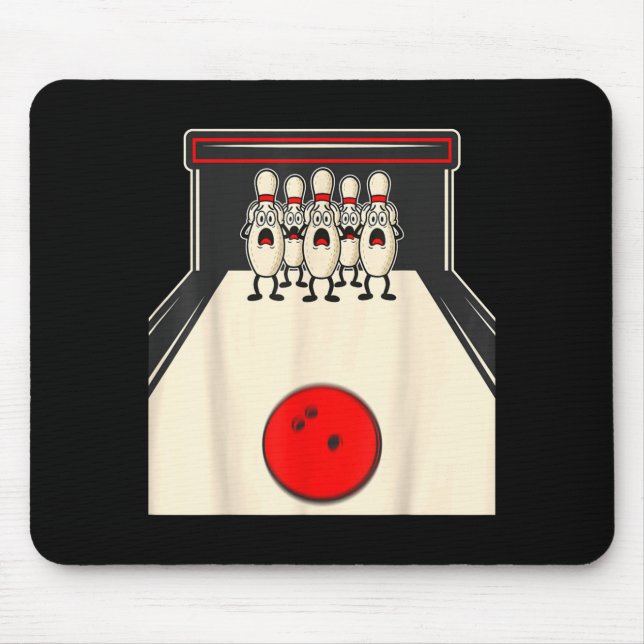 Mousepad Bowling N Ed Ns Funny Bowler Player Kids Boys Men  (Frente)