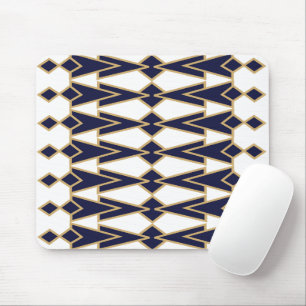 Mousepad Bowties Azul e Dourado