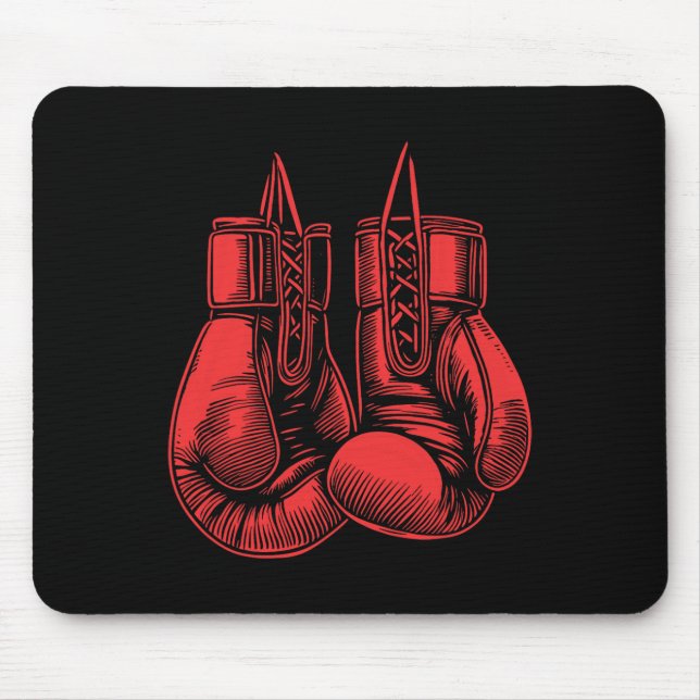 Mousepad Boxas Luvas Esporte Boxer Kickboxer Combate (Frente)