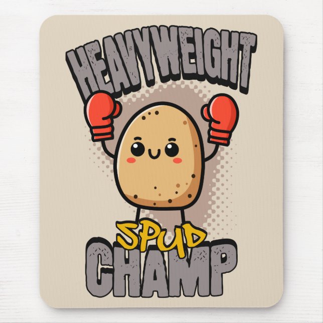 Mousepad Boxe de Batata Campeão Peso Pesado Spud (Frente)