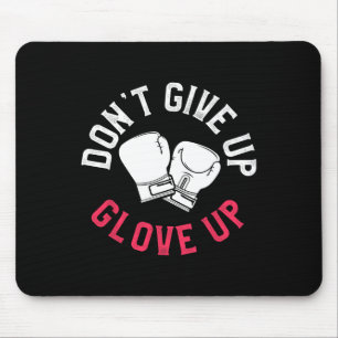 Mousepad Boxe de Kickboxing Engraçado Não Desista Luvas de 