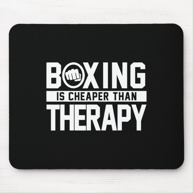 Mousepad Boxe É Mais Barato Que Terapia Citação de Kickboxi (Frente)