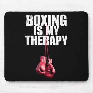 Mousepad Boxe É Minha Terapia Citação Boxe Kickboxing Boxea