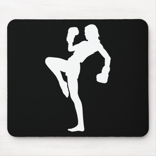 Mousepad Boxe Kickboxer Masculino Boxe Feminino Kickboxing  (Frente)