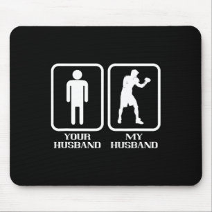 Mousepad Boxe Meu Husnd Boxeador Kickboxer Luvas de Boxe Ch