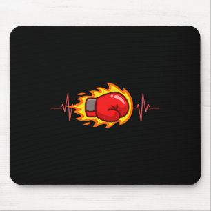 Mousepad Boxeador Boxe Kickboxing Luvas de Boxe Competições